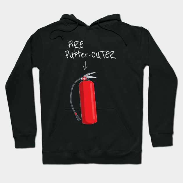 Fire Putter Outer Fire Extinguisher Hoodie by Rosemarie Guieb Designs